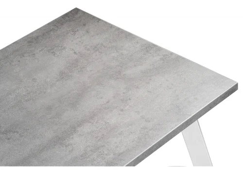 Стол деревянный Тринити Лофт 120 25 мм бетон / белый матовый 460309 Woodville столешница бетон из лдсп фото 4