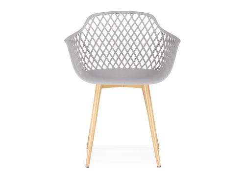 Пластиковый стул Rikon gray / wood 15557 Woodville, /, ножки/металл/натуральный, размеры - ****580*450 фото 2