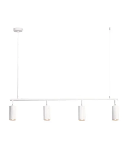 Светильник подвесной Cora V11780-4P Moderli белый на 4 лампы, основание белое в стиле минимализм современный линейный фото 2