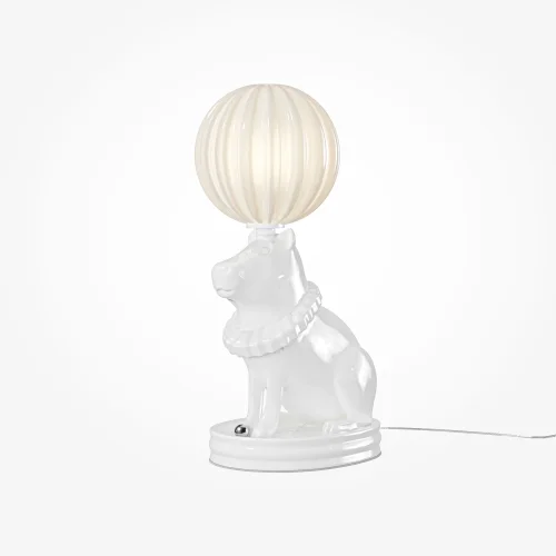 Настольная лампа LED MOD477TL-L5W3K Senor Capybara Maytoni белая на 1 лампу, основание белое керамика в стиле современный арт-деко шар фото 2 Настольная лампа LED MOD477TL-L5W3K Senor Capybara Maytoni белая на 1 лампу, основание белое керамика в стиле современный арт-деко шар фото 2