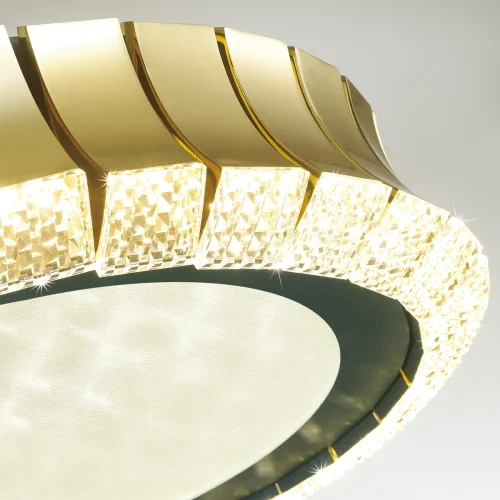 Люстра потолочная LED Asturo 4994/75L Odeon Light белая на 1 лампа, основание золотое в стиле арт-деко  фото 5