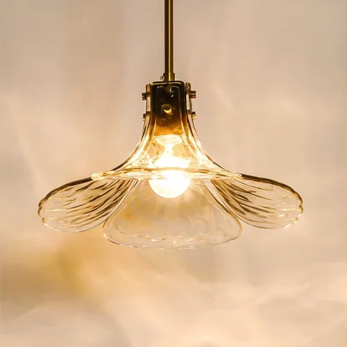 Светильник подвесной FLEUR 140696-26 ImperiumLoft прозрачный 1 лампа, основание золотое в стиле современный  фото 5