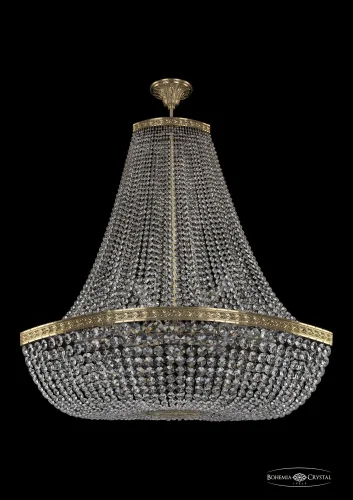 Люстра потолочная хрустальная 19113/H2/100IV Pa Bohemia Ivele Crystal прозрачная на 18 ламп, основание латунь в стиле классический sp