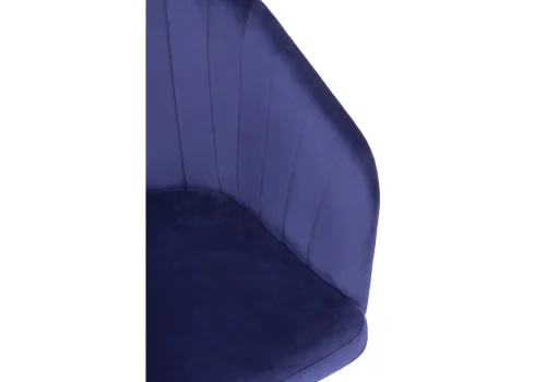 Компьютерное кресло Тибо темно-синий 464221 Woodville, синий/велюр, ножки/пластик/чёрный, размеры - *900***600*600 фото 6