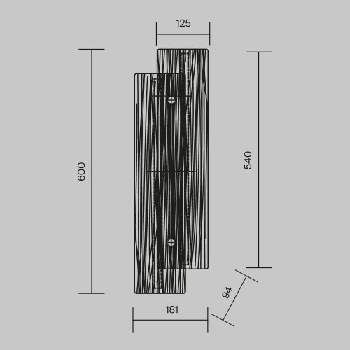 Бра LED Frostum MOD439WL-L10BSK Maytoni прозрачный на 1 лампу, основание латунь в стиле современный фото 6
