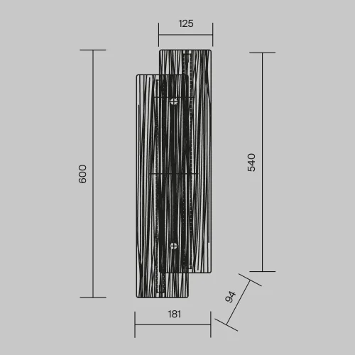 Бра LED Frostum MOD439WL-L10BSK Maytoni прозрачный на 1 лампу, основание латунь в стиле современный фото 6