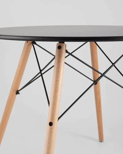 Стол круглый EAMES DSW NEW D=80, черный УТ000039067 Stool Group столешница чёрная из мдф фото 7