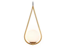Светильник подвесной TR2599 Ambrella light белый 1 лампа, основание золотое в стиле модерн 