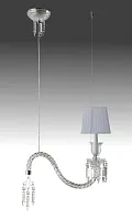 Светильник подвесной PRINCESS SP1 Crystal Lux белый 1 лампа, основание хром в стиле классика 