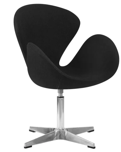 Кресло дизайнерское 69A-LMO SWAN, цвет сиденья черный (AF9), алюминиевое основание Dobrin, чёрный/ткань, ножки/металл/алюминий, размеры - ****710*600 фото 3