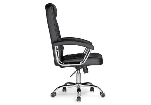 Кресло для руководителя Rik black 15256 Woodville, чёрный/искусственная кожа, ножки/металл/хром, размеры - ****640*660 фото 4