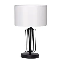Настольная лампа Шаратон 628030701 MW-Light белая 1 лампа, основание чёрное металл в стиле классический 
