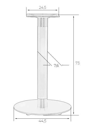 Подстолье обеденное 6001-1-LMS LORENZO Dobrin столешница из фото 3