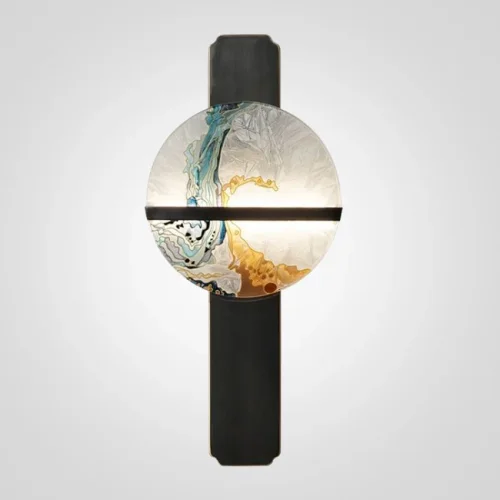 Настенный светодиодный светильник AKIRA WALL STAND 167358-26 ImperiumLoft разноцветный на 1 лампу, основание латунь в стиле современный арт-деко 