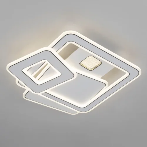 Люстра потолочная LED с пультом Costa CL741011 Citilux белая на 1 лампа, основание белое в стиле современный хай-тек с пультом фото 4