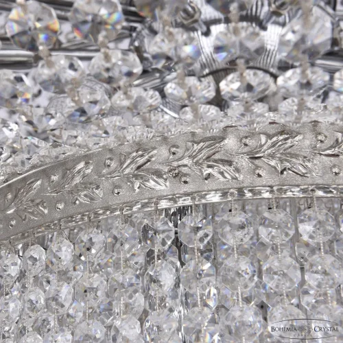 Люстра каскадная хрустальная 83211/80IV-250 Ni Bohemia Ivele Crystal прозрачная на 30 ламп, основание никель в стиле современный классический drops фото 3