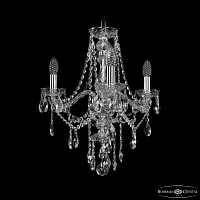 Люстра подвесная 1415/3/165 Ni Bohemia Ivele Crystal без плафона на 3 лампы, основание никель прозрачное в стиле классический sp