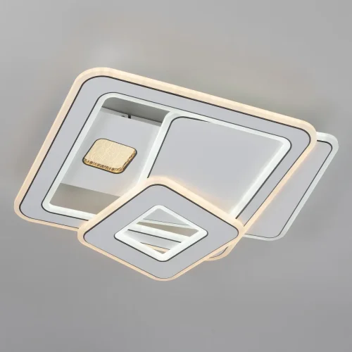 Люстра потолочная LED с пультом Costa CL741011 Citilux белая на 1 лампа, основание белое в стиле современный хай-тек с пультом фото 7