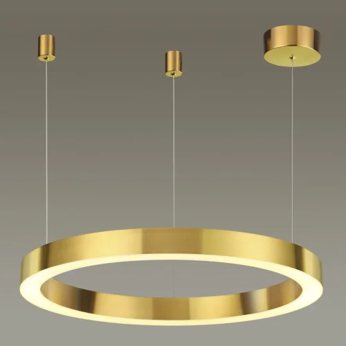 Светильник подвесной LED Brizzi 3885/35LG Odeon Light золотой 1 лампа, основание золотое в стиле хай-тек современный кольца фото 4