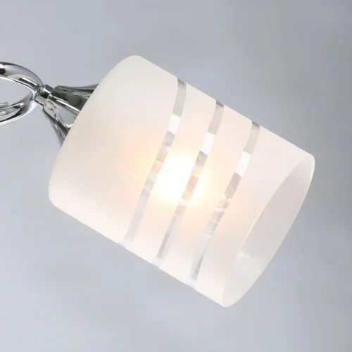 Люстра потолочная Олимпия 106010403 DeMarkt белая на 3 лампы, основание хром в стиле современный  фото 6