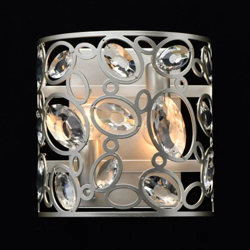 Бра Лаура 345022702 MW-Light серебряный на 2 лампы, основание серебряное в стиле классический фото 2