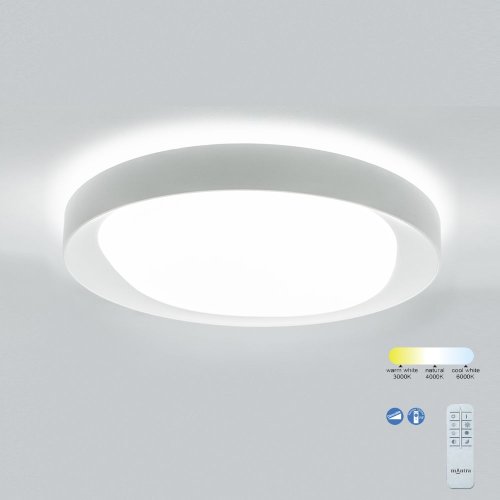 Светильник потолочный LED с пультом Kenzo 7156 Mantra белый 1 лампа, основание белое в стиле современный хай-тек с пультом фото 4