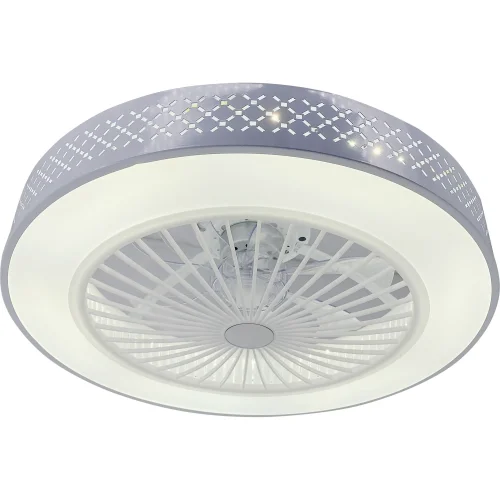 Люстра с вентилятором LED Verity TL1207X-72WH Toplight белая на 1 лампа, основание белое в стиле современный 