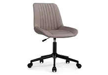 Компьютерное кресло Сеона латте / черный 583975 Woodville, латте/велюр, ножки/металл/чёрный, размеры - *930****