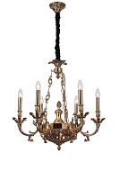 Люстра подвесная FIRENZE 1781.6.2 antique gold Lucia Tucci без плафона на 8 ламп, основание золотое в стиле классический 