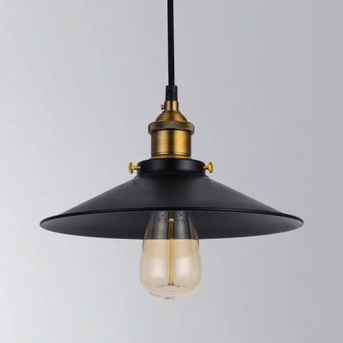 Светильник подвесной Night V1340-1P Moderli чёрный 1 лампа, основание чёрное в стиле лофт  фото 2