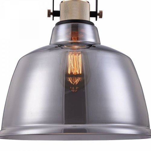Светильник подвесной Irving T163PL-01C Maytoni серый прозрачный 1 лампа, основание чёрное в стиле лофт  фото 3