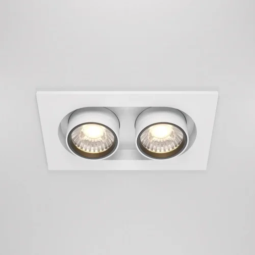 Светильник точечный LED Hidden DL045-02-10W4K-W Maytoni белый 2 лампы, основание белое в стиле хай-тек современный  фото 4