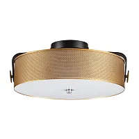 Светильник потолочный LED Drumy 6597/40L Lumion античный латунь на 1 лампу, основание чёрное в стиле современный 