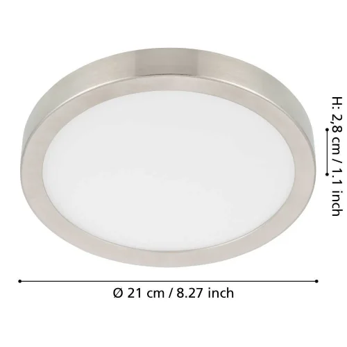 Светильник накладной LED Fueva 5 900584 Eglo белый 1 лампа, основание матовое никель в стиле современный круглый фото 4