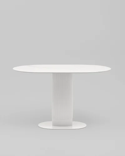 Стол обеденный Mystery 130*80 белый, керамика, столешница УТ000040809 Stool Group столешница белая из керамика фото 3