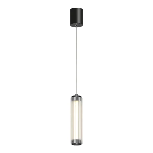 Светильник подвесной LED Bamboo SL6224.403.01 ST-Luce прозрачный на 1 лампу, основание чёрное в стиле современный 