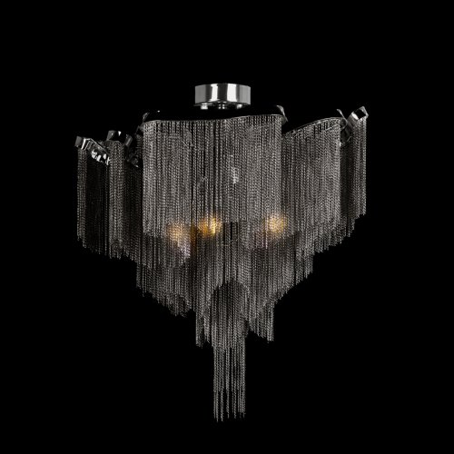 Люстра потолочная Стим / Stream 10208/600C Gunmetal LOFT IT серая никель на 6 ламп, основание серое никель в стиле арт-деко цепочки фото 2 Люстра потолочная Стим / Stream 10208/600C Gunmetal LOFT IT серая никель на 6 ламп, основание серое никель в стиле арт-деко цепочки фото 2