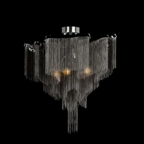 Люстра потолочная Стим / Stream 10208/600C Gunmetal LOFT IT серая никель на 6 ламп, основание серое никель в стиле арт-деко цепочки фото 2