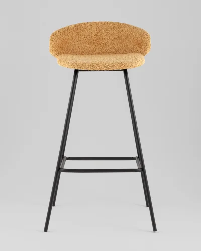 Стул барный Nita, букле охра УТ000040263 Stool Group, жёлтый/букле, ножки/металл/чёрный, размеры - ***** фото 7