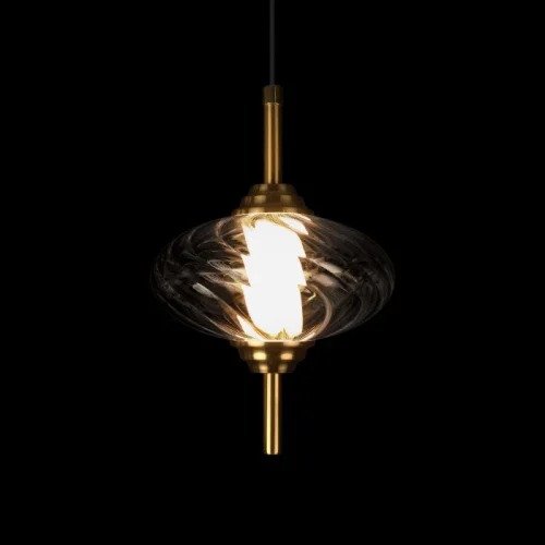 Светильник подвесной LED Helix 10421/C Smoke LOFT IT дымчатый на 1 лампу, основание бронзовое в стиле современный фото 2