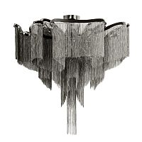 Люстра потолочная Стим / Stream 10208/800C Gunmetal LOFT IT серая никель на 8 ламп, основание серое никель в стиле арт-деко цепочки