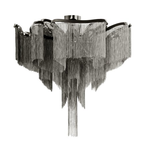 Люстра потолочная Стим / Stream 10208/800C Gunmetal LOFT IT серая никель на 8 ламп, основание серое никель в стиле арт-деко цепочки Люстра потолочная Стим / Stream 10208/800C Gunmetal LOFT IT серая никель на 8 ламп, основание серое никель в стиле арт-деко цепочки