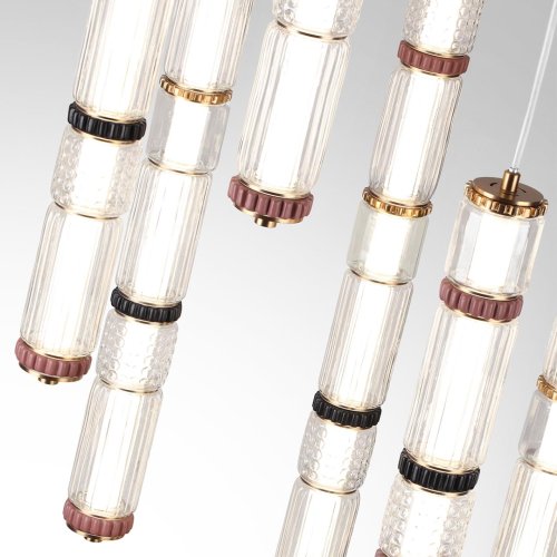 Люстра каскадная LED Collier 5455/210L Odeon Light прозрачная на 7 ламп, основание античное бронза латунь в стиле современный фото 6