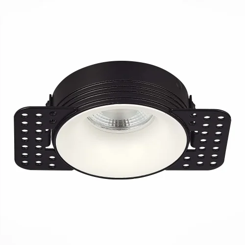 Светильник точечный ST218.458.01 ST-Luce белый 1 лампа, основание чёрное в стиле хай-тек современный для затирки фото 2