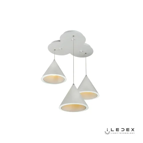 Светильник подвесной LED Lunare WL 8858-3B WH iLedex белый на 1 лампу, основание белое в стиле современный хай-тек 
