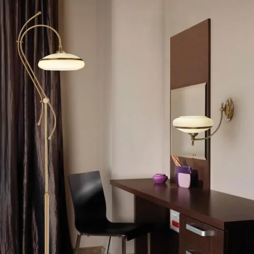 Бра San Marino SAN-K-1(P) Kutek бежевый на 1 лампу, основание бронзовое в стиле американский фото 3