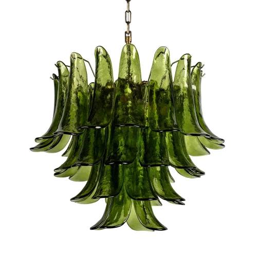Люстра подвесная Лилу / Lilou 10600/600 Olive LOFT IT зелёная на 10 ламп, основание бронзовое в стиле фото 5 Люстра подвесная Лилу / Lilou 10600/600 Olive LOFT IT зелёная на 10 ламп, основание бронзовое в стиле фото 5