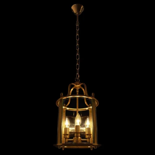 Светильник подвесной Lighthouse 10456/4 AB LOFT IT прозрачный на 4 лампы, основание бронзовое в стиле классический арт-деко фото 6