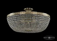 Люстра потолочная хрустальная 19051/55IV G Bohemia Ivele Crystal прозрачная на 8 ламп, основание золотое в стиле классика sp