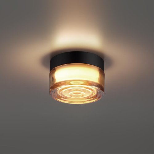 Накладной светильник LED уличный Ronda 7158/6CL Odeon Light уличный IP65 чёрный на 1 лампу, плафон янтарный в стиле хай-тек LED фото 3